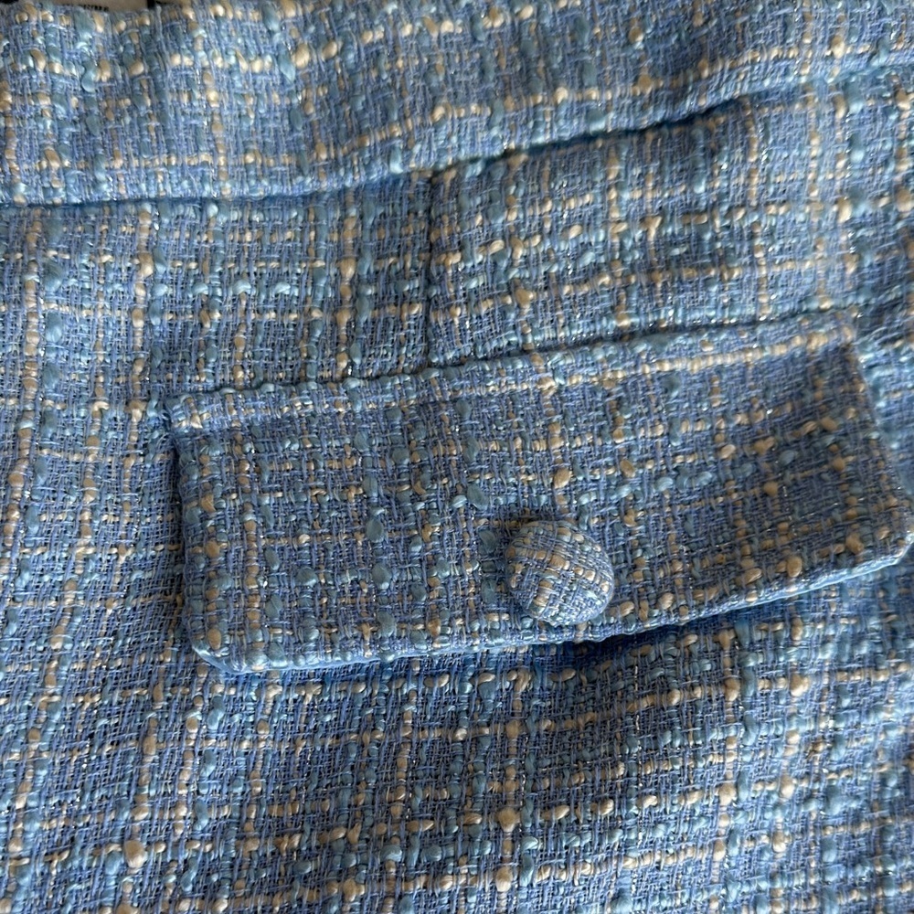 Jason Wu Blue Tweed Straight Leg Pants - Picture 4 of 6